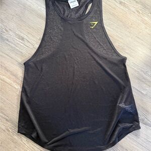 Gymshark Black Tank Top with Yellow Logo